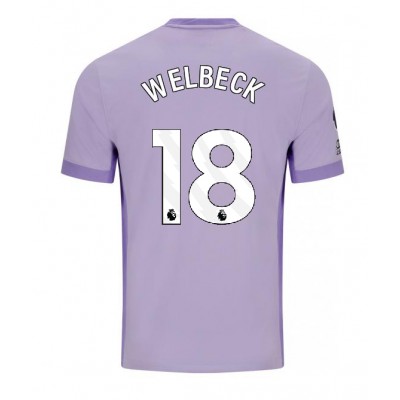 Moški Nogometni dresi Brighton Danny Welbeck #18 Gostujoči 2025-26 Kratek Rokav Moški Nogometni dresi Brighton Danny Welbeck #18 Gostujoči 2025-26 Kratek Rokav